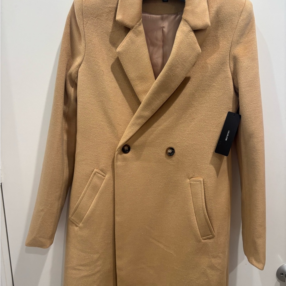 LADIES Lulu's Tan Trench Coat Double-Breasted Classic